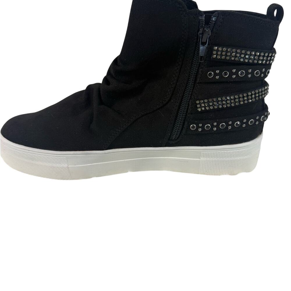 Not Rated Black Studded Women's Sneakers - Picture 3 of 4